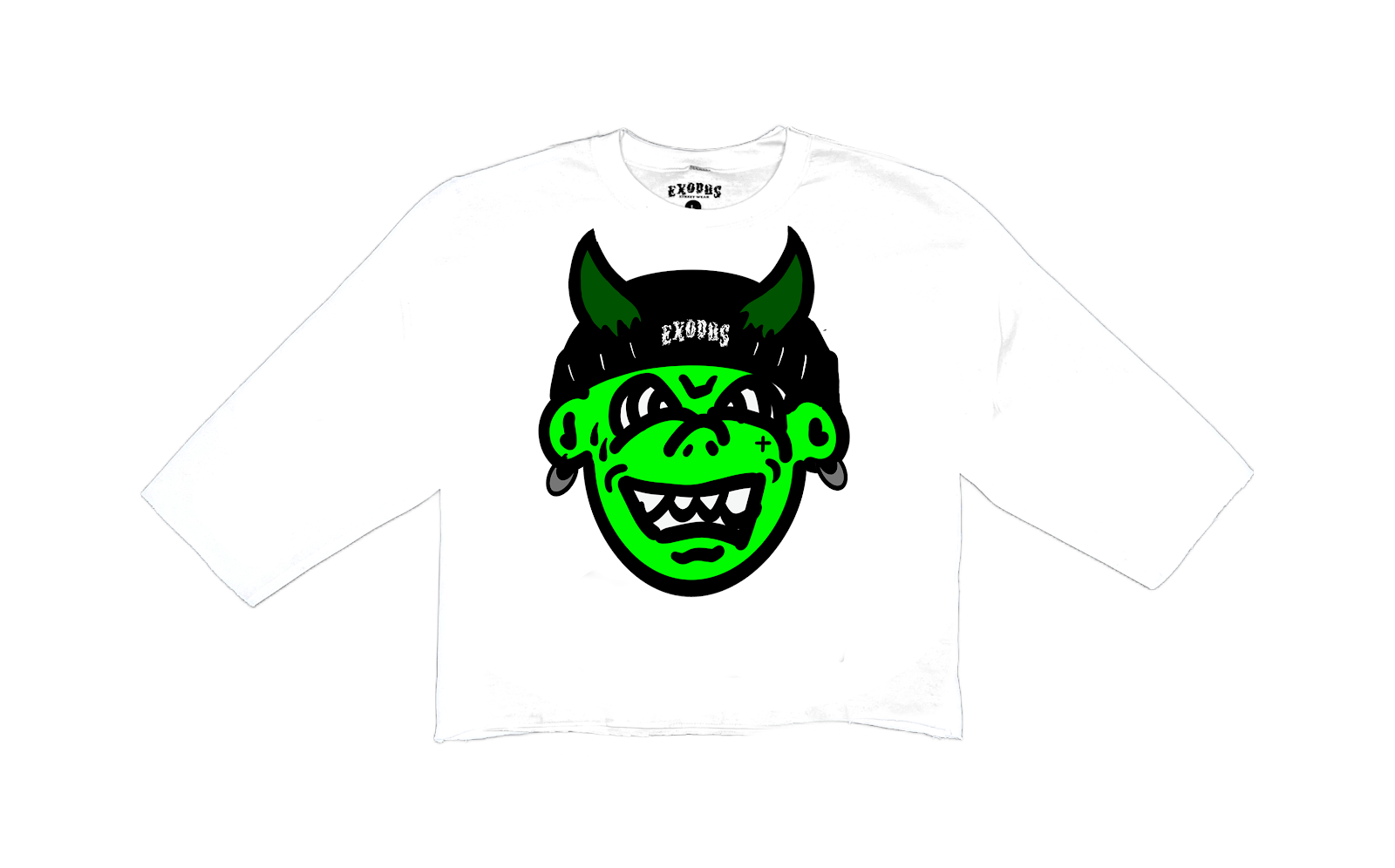 Green Monster Tee in White