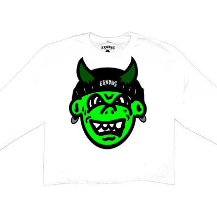 Green Monster Tee in White