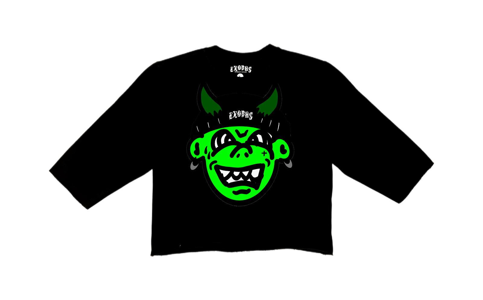 Green Monster Tee in Black