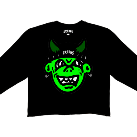 Green Monster Tee in Black