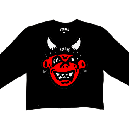 Red Monster Tee in Black