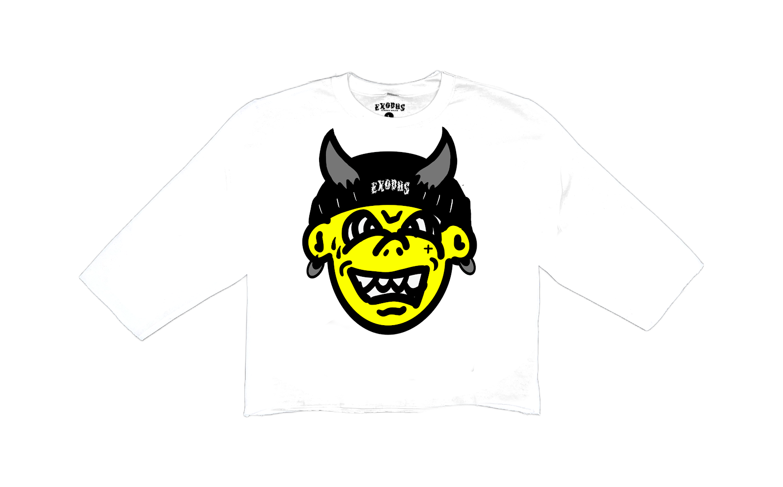 Yellow Monster Tee in White