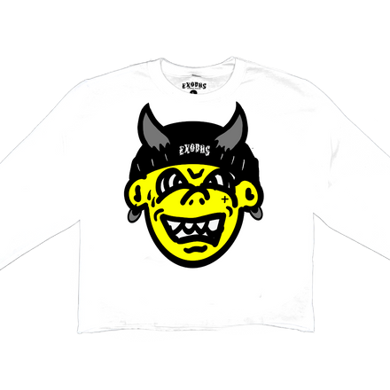 Yellow Monster Tee in White