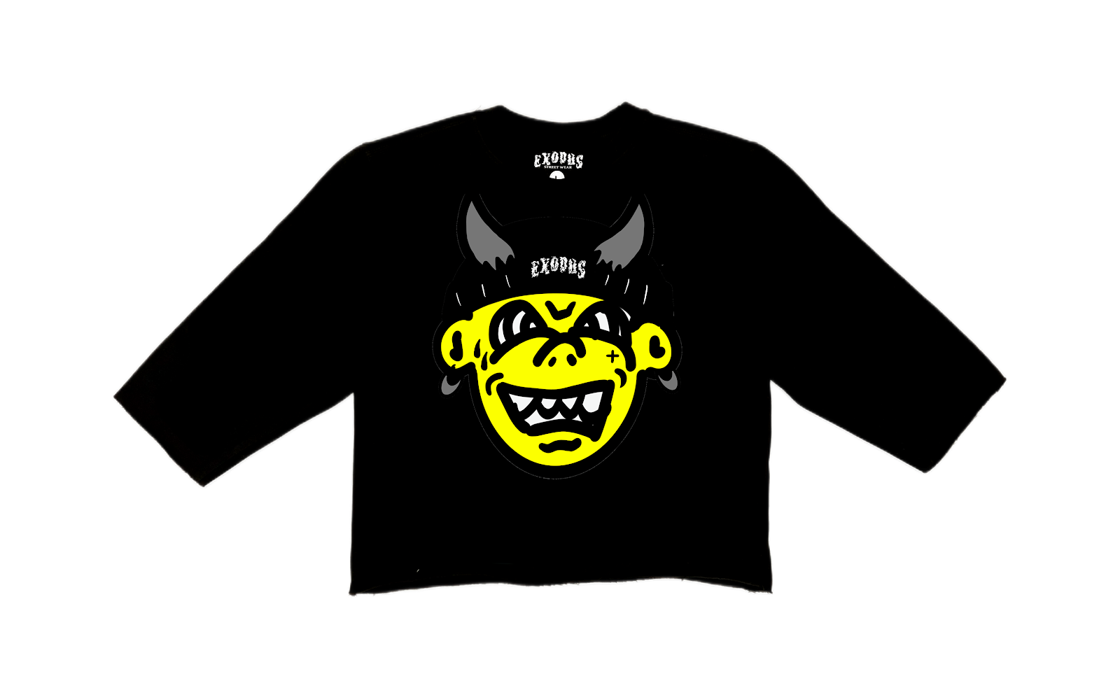 Yellow Monster Tee in Black