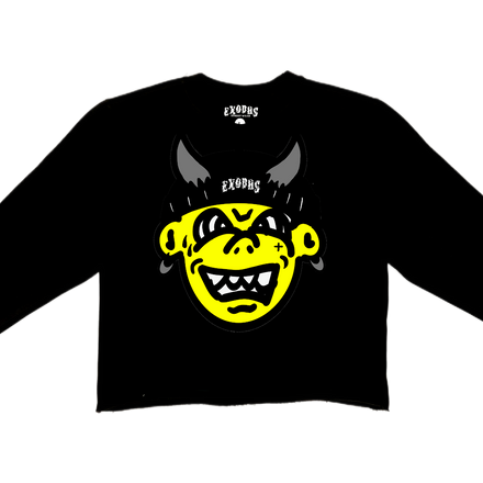 Yellow Monster Tee in Black