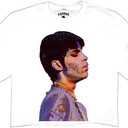 Purple Prince Tee in White